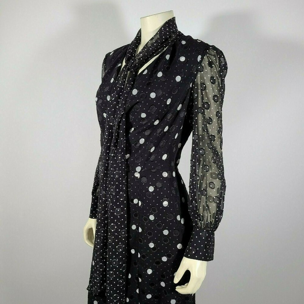 TOMMY HILFIGER Zendaya Black White Dot Dress - 6 - Picture 3 of 6